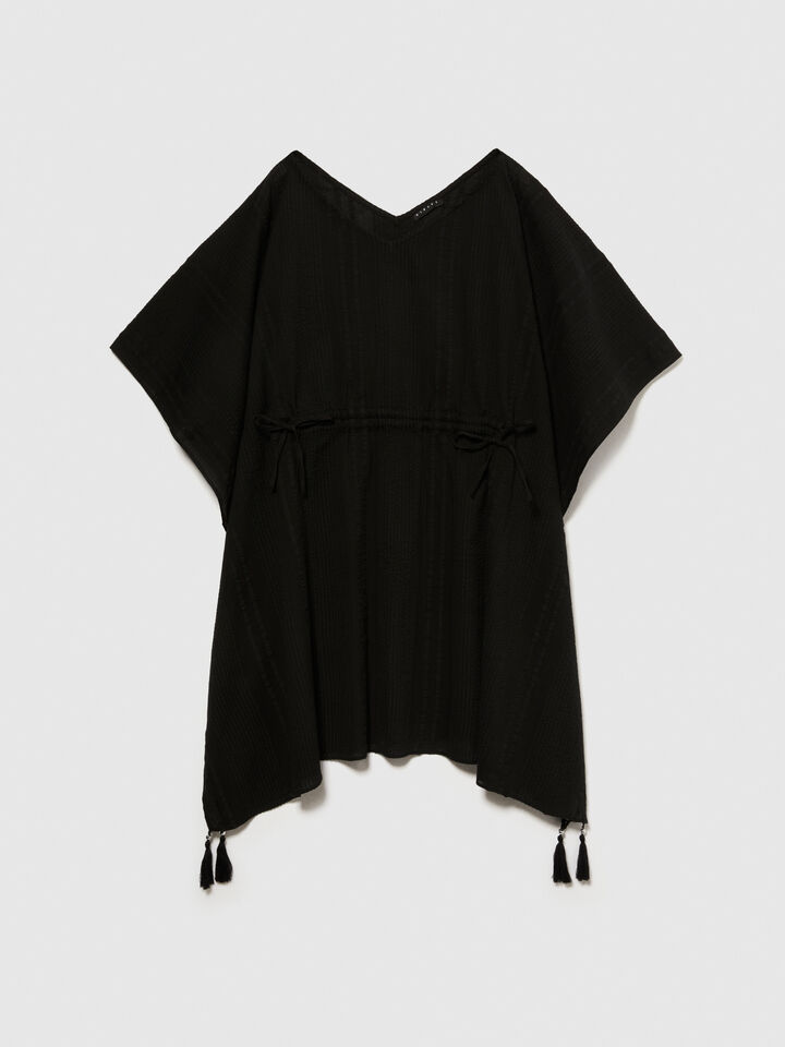 Kaftan with curl - null - Black | Sisley image number 6